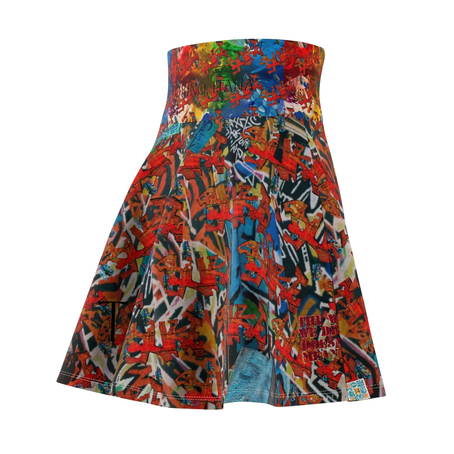 *Casual Flowing Skate Skirt for Fun Casual Days with One-of-a-Kind Authenticated Italian artisan design