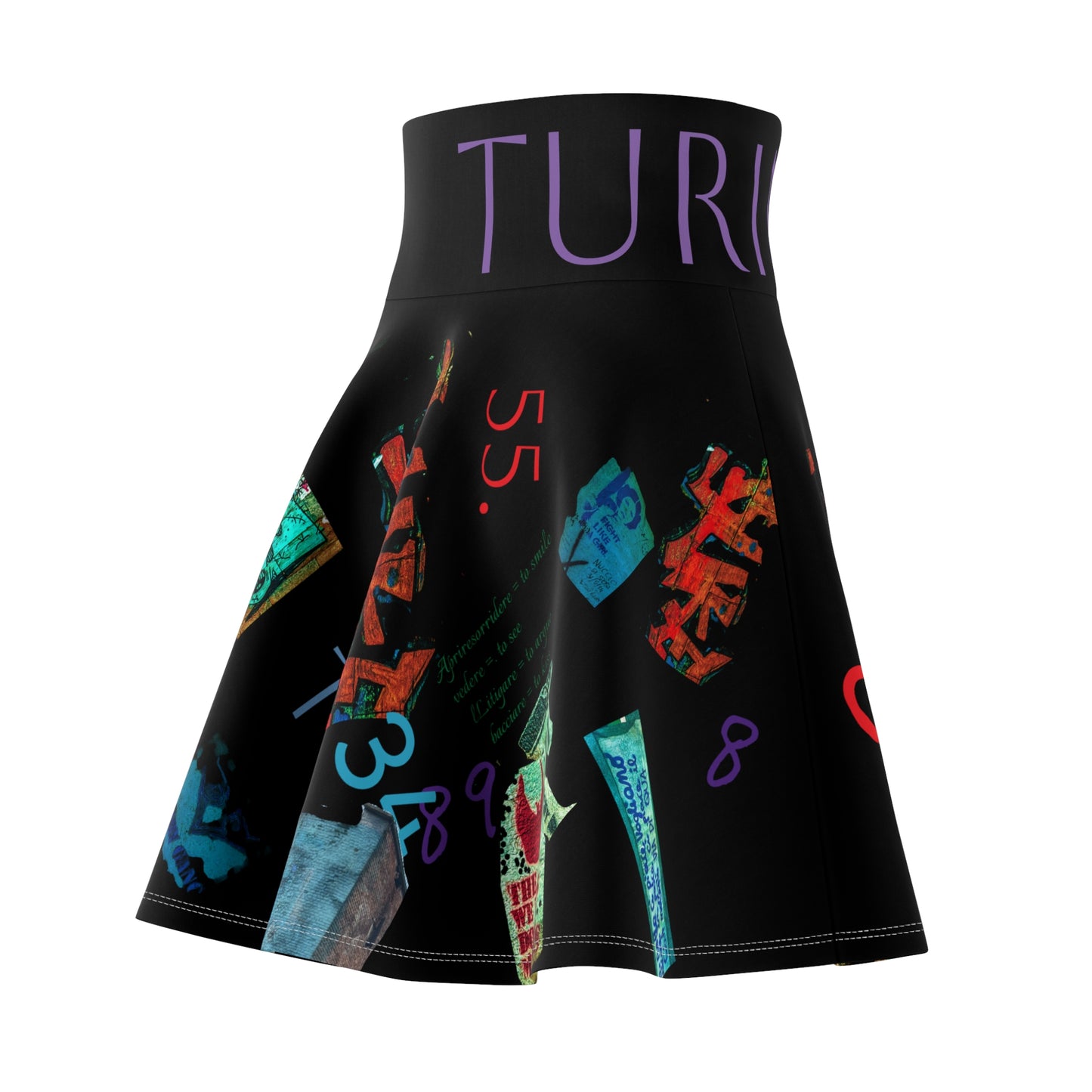 Copy of *Casual Flowing Skate Skirt for Fun Casual Days with One-of-a-Kind Authenticated Italian artisan design