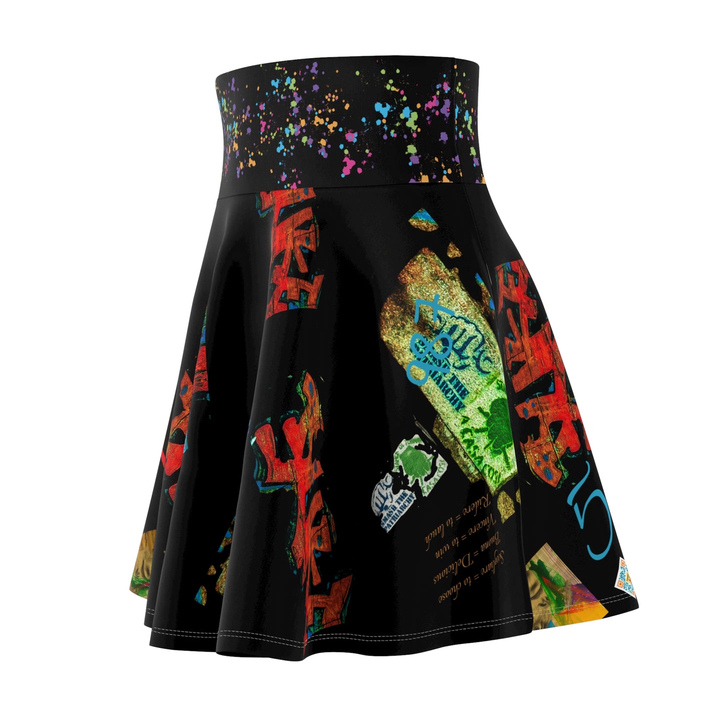 *Casual Flowing Skate Skirt for Fun Casual Days with One-of-a-Kind Authenticated Italian artisan design