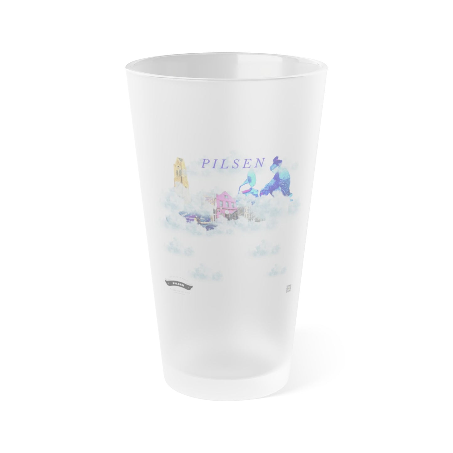 Pilsen Frosted Pint Glass, 16oz