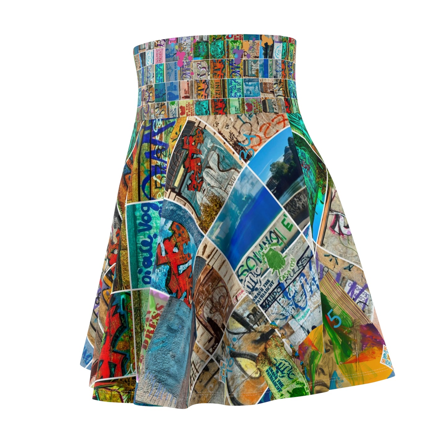 *Casual Flowing Skate Skirt for Fun Casual Days with One-of-a-Kind Authenticated Italian artisan design