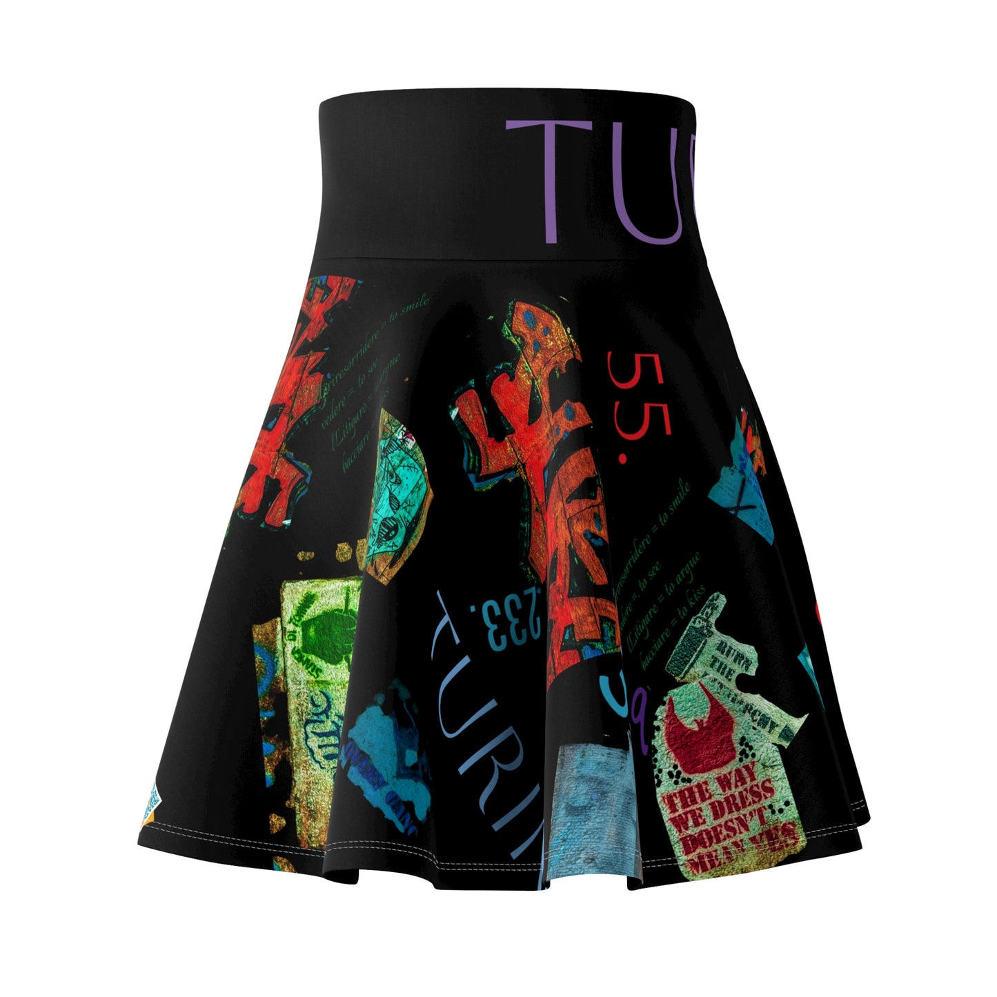 Copy of *Casual Flowing Skate Skirt for Fun Casual Days with One-of-a-Kind Authenticated Italian artisan design