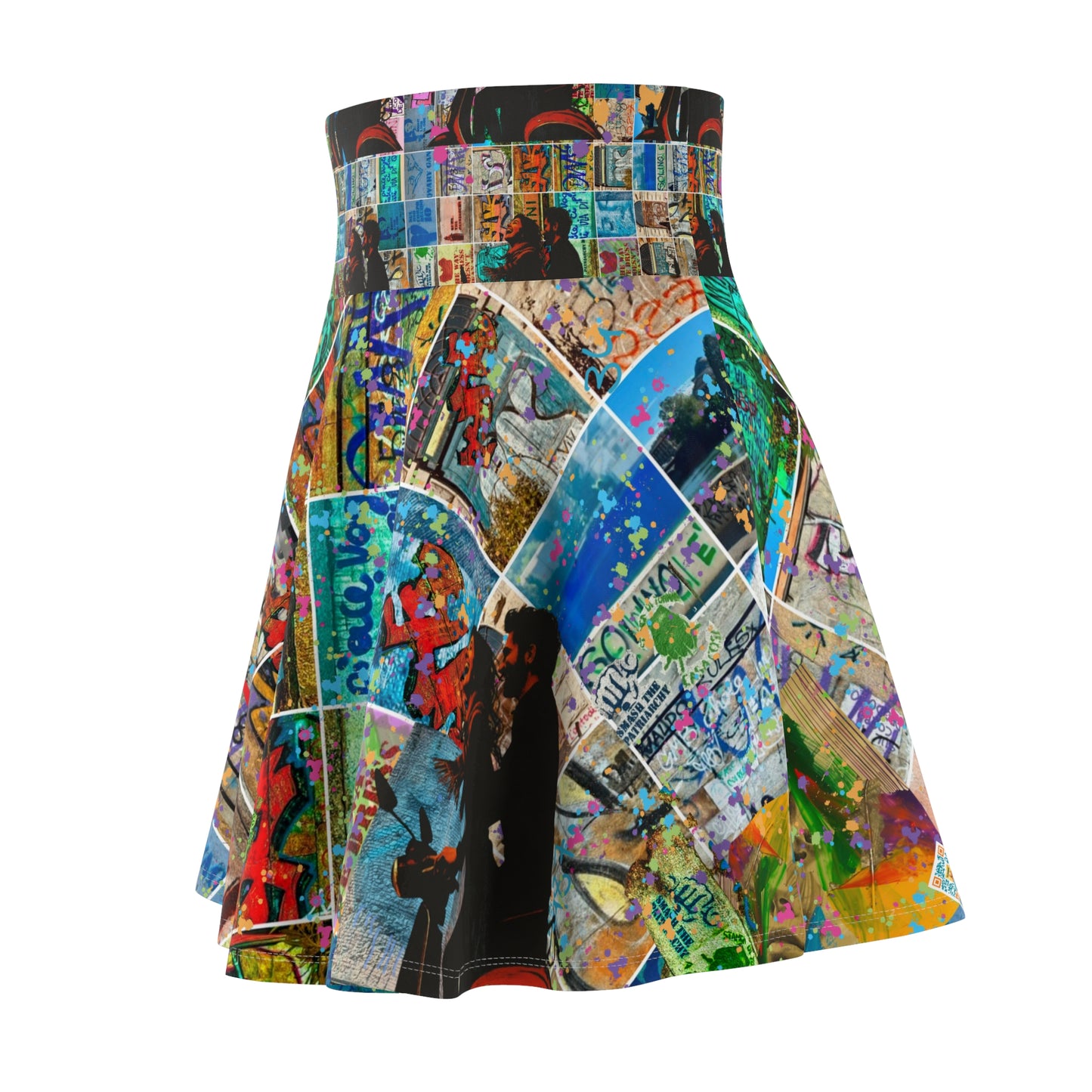 *Casual Flowing Skate Skirt for Fun Casual Days with One-of-a-Kind Authenticated Italian artisan design