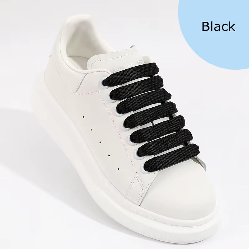 Gradient Color Shoelaces Rainbow Shoelace MCQ Classic Casual White Shoes Flat Laces Unisex Precision Weaving 100CM 6 Colors