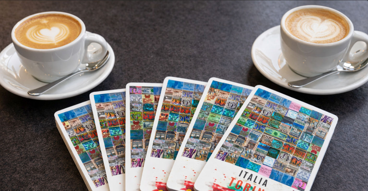 Poker Cards Authenticated Art Designs  Direct From Italy With QR Code Leading to Bonus Items to Entertain You While You Play