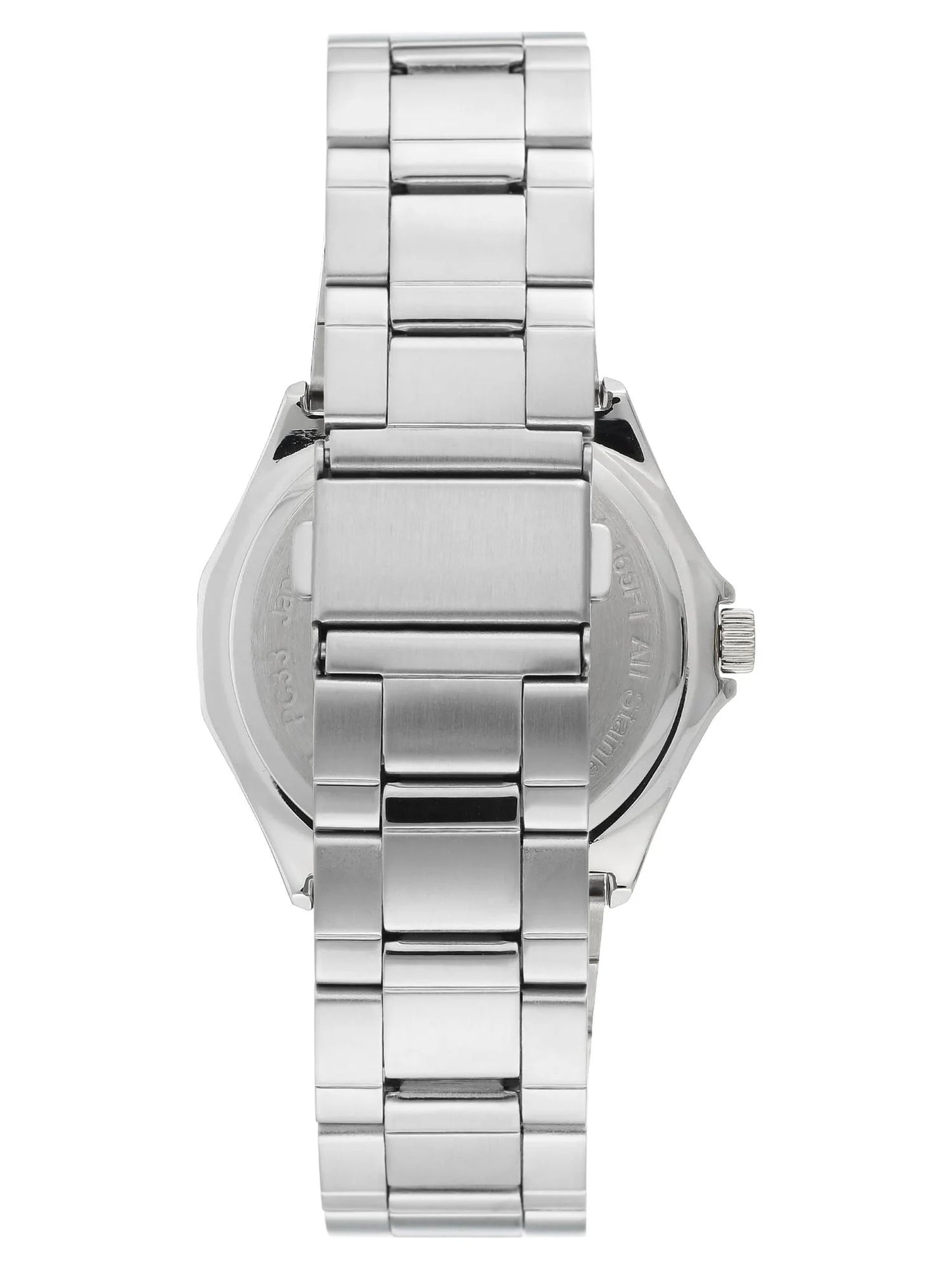 Men'S Silver-Tone and Blue Day Date Dress Watch